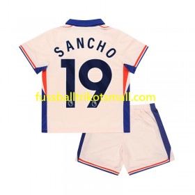 Fußballtrikots Chelsea Jadon Sancho 19 Kinder 2024-2025 Kurzarm Auswärts-trikot kaufen